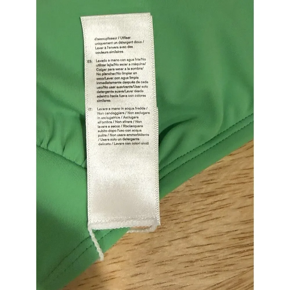 Cupshe x Jessie James Decker Bikini Set NWT Green Ring Detail Top L Bottom Med